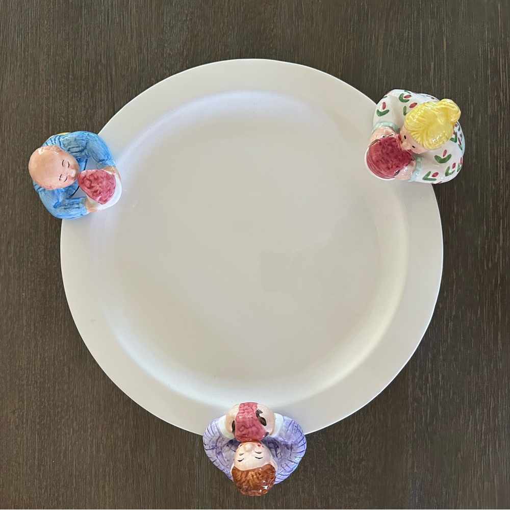 1997 Vintage Ceramic Cake Plate